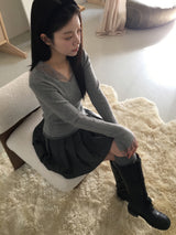 Chiffon layered knit