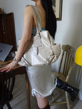 ルーヴ ソフト ベルト ショルダー バッグ (IVORY, BEIGE 2COLORS!)