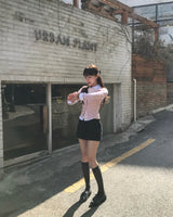 アバーリベッドボートネックスリーブレストップ