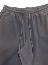 FLEECE SPRAY-DIRT CROSS LINE HEM DRAWSTRING ADJUSTABLE SWEATPANTS