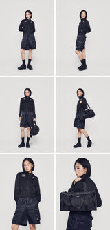 [24SS] BASIC LOGO RIPSTOP TWO-WAY DUFFEL BAG BLACK