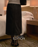 Checky long skirt