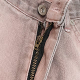 Sand-washed Bermuda denim pants