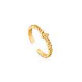 [Kim Yuna, SoYou, Lovelyz Kei, ZEROBASEONE Zhang Hao Worn] Twist Rope Detail 925 Silver + 14k gold platingAdjustable Size Ring R036-01G