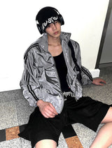 Lightweight High-Neck Side Track Wind Jacket 4color