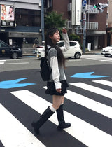 レムン ボタン ケーブルニット ショートスリーブ カーディガン