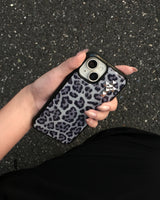 [MADE] LEOPARD STUD phone case_Gray