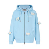 13DE MARZO ドゥーズーフルジッパーフーディー
