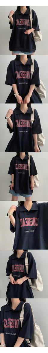 ファレルロングカラー半袖Tシャツ