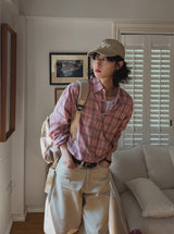 Breed Wrinkle Check Shirt