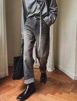 Baski Teen Washed Semi-Banding Denim Pants