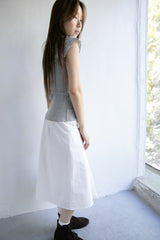 natural shoulder ribbed sleeveless top(4colors)