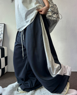 SIDE COLORATION PINTUCK BALLOON PANTS 💙🩶🖤🤍3COLOR