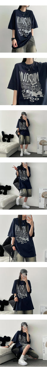 Leptil オーバーフィット半袖Tシャツ