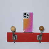starry night silver epoxy case. pink orange