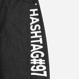 Hash Lettering Denim Pants