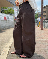 ソヴェン カーブド バルーン コットン ワイド パンツ