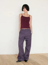 CURVED LINE BOOTCUT PANTS