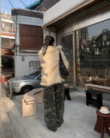 (Unisex) Camo pintuck pants