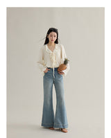 French Ruffle Cuff Romantic Blouse