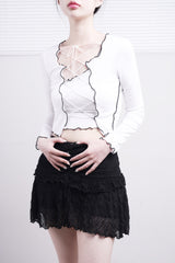 Lutz Corset Wave Crop Tee