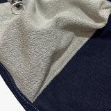 reverse terry pocket denim capri shorts_blue