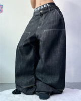 LAYERED BANDING DENIM PANTS🖤💙 - 2 COLORS