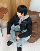B-Ed Cut Curved Denim Pants