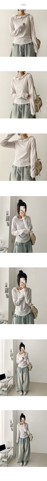  Poder Diagonal Snap High Neck Hoodie