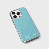 holiday epoxy bumper case (silver frame/ blue)