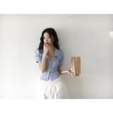 【MADE】lace princess shirt ver.2, light blue