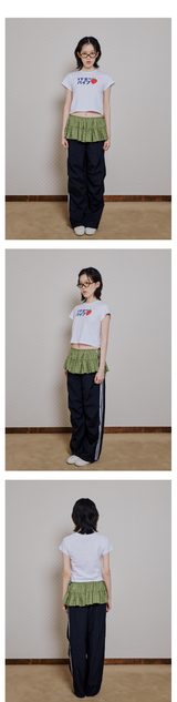 STRAWBERRY LOGO CROP T SHIRT