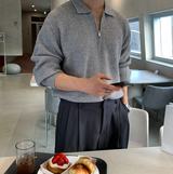 スラッグベラハッチハーフジップアップカラニット