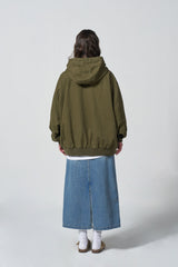 Work hood zip-up jacket