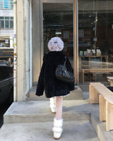 Fur long coat