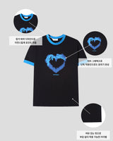 Blue Heart Ringer T-Shirt