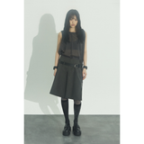 RIBBON MINI DRESS: CHARCOAL