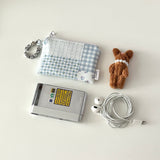 BLUE PATCH - MINI ZIPPER POUCH