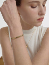 26SS★ [Premium Plating] Ice Block Cuff Bangle