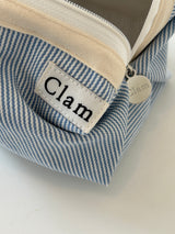 Clam ラウンドポーチ _ リトルストライプ