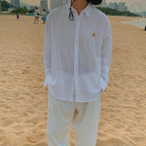 ASCLO Emblem Linen Color Shirt (6color)