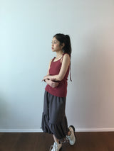 Shirring harem pants 