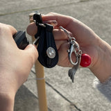 Tomato and fork keyring