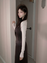 [MADE] Pixel dotted lace sleeveless + bolero SET