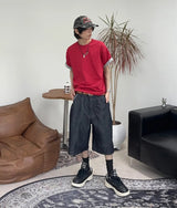 Rocky Spider Bermuda Denim Pants