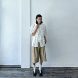 Pointed Flap Wide Short Sleeve