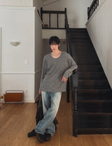 ディープフローUネック長袖Tシャツ