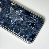 フェイドデニムスターダストスマホケース ダークインディゴ (SV_Epoxy)