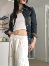Penf Carpenter Damaged Wide Cotton Pants