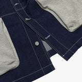 reverse terry pocket denim shortsleeve shirt_blue